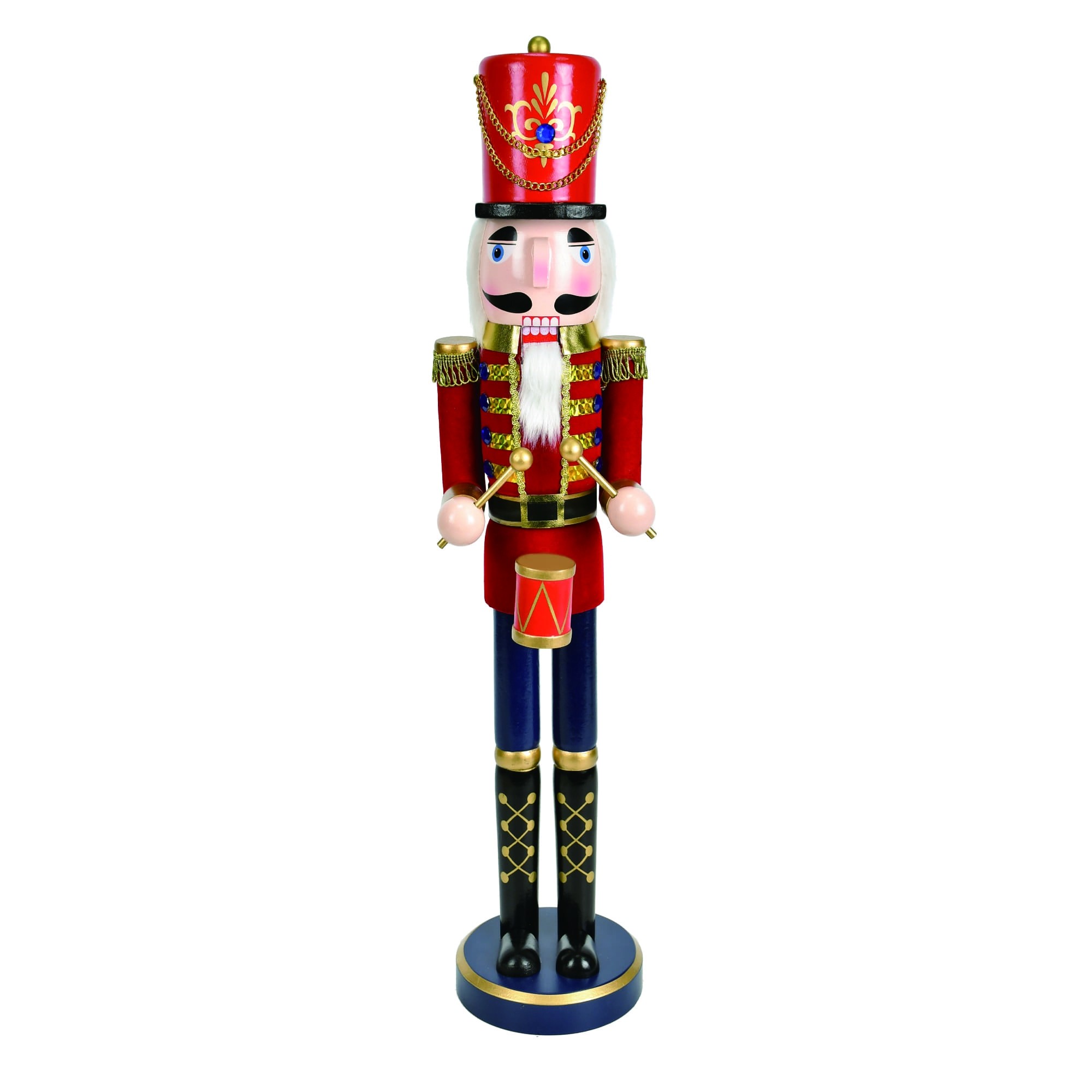 36 Inch Red  Nutcracker Drummer Soldier