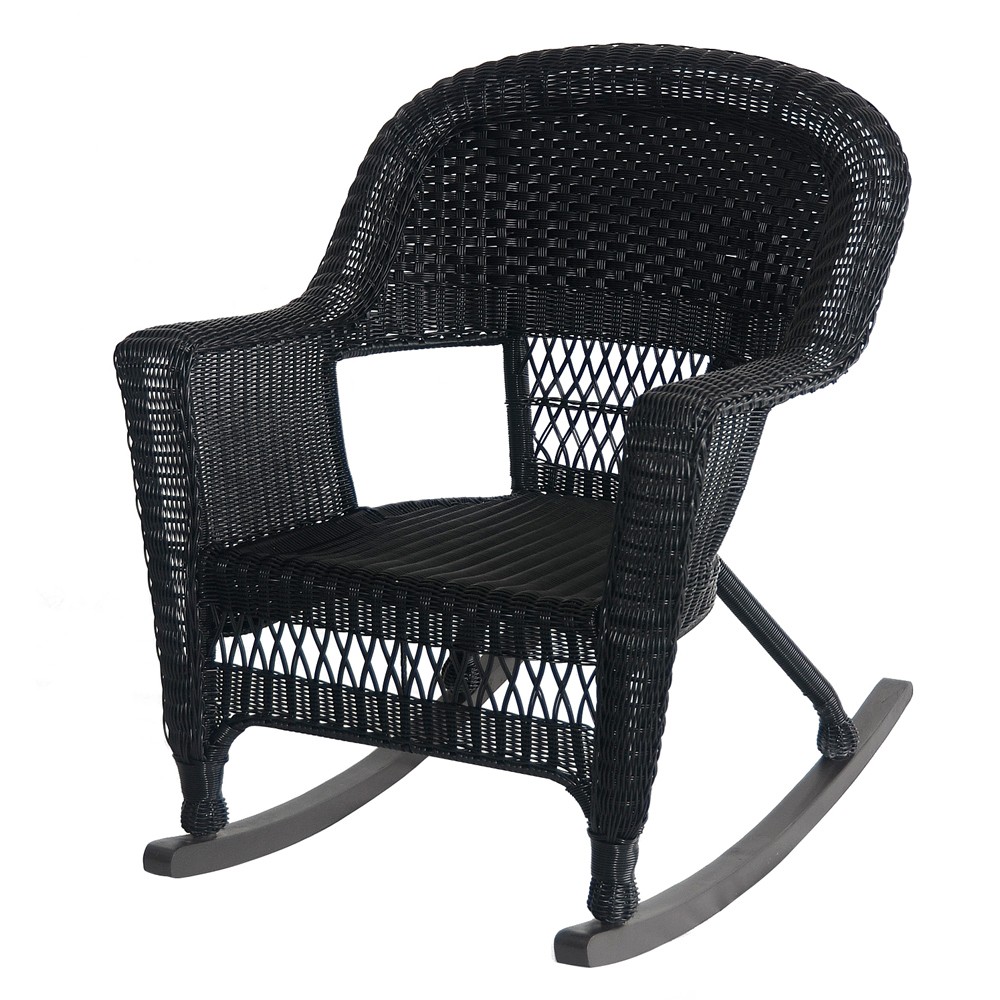 Black Rocker Wicker Chair
