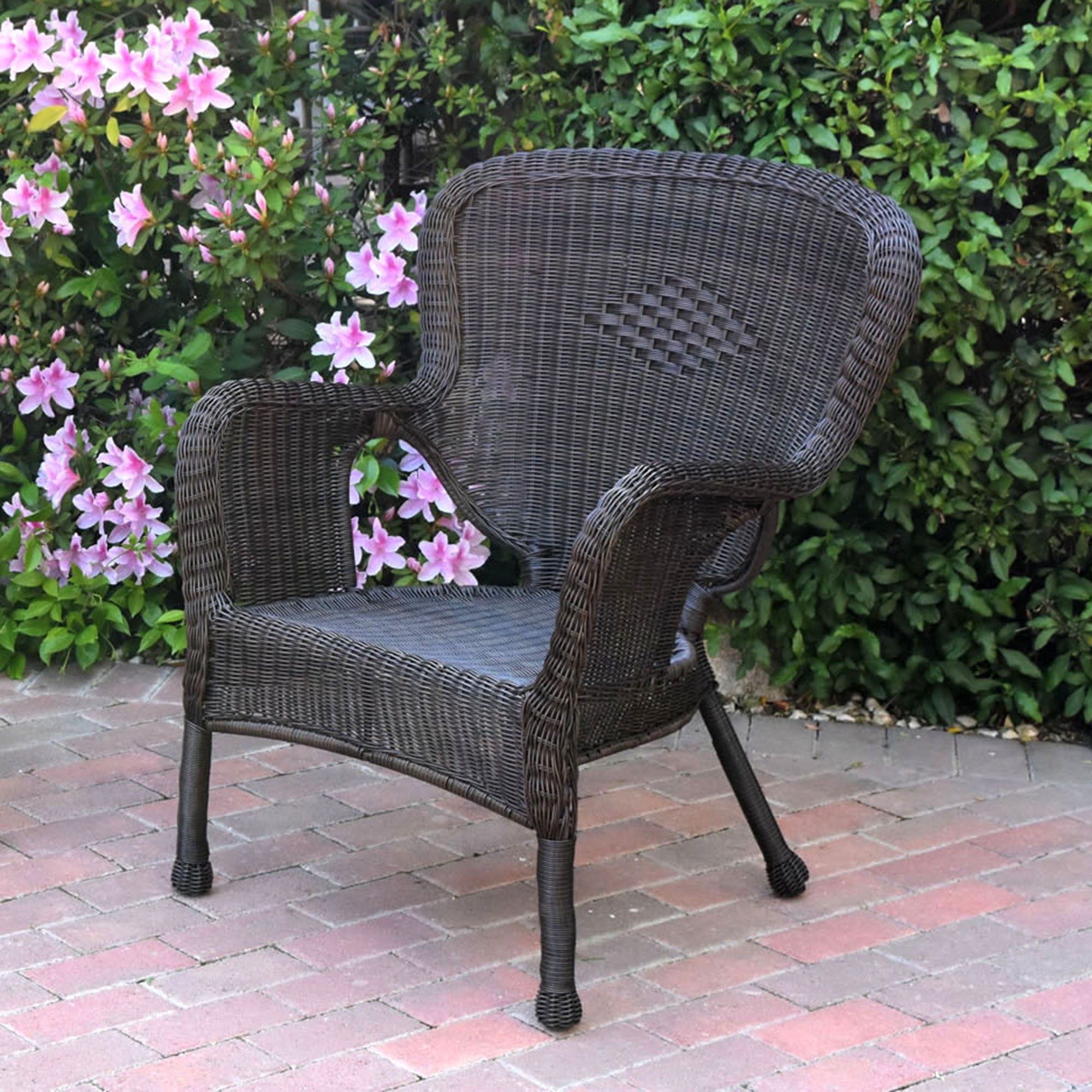 Windsor Espresso Resin Wicker Chair