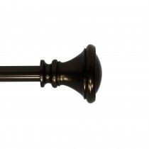 Scarlette Adjustable Single Curtain Rod 28 Inch to 48 Inch-Bronze
