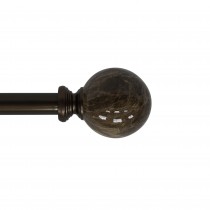Tom Adjustable Single Curtain Rod 28 Inch to 48 Inch-Bronze