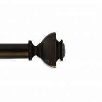 Bruce Adjustable Single Curtain Rod 72 Inch to 144 Inch-Bronze