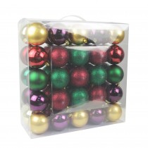 Combo 50Pc 3"  Shiny Glitter Square-Festive Blooms Christmas Ornament