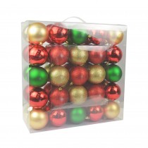 Combo 50Pk 3"  Shiny Glitter Square- Red/Green/Gold Christmas Ornament