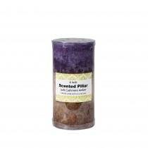 3 x 6 Inch Purple Sand Scented Pillar Candle(12pcs/Case)