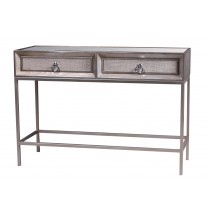 wooden 2 drawer console