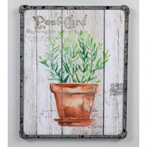 19.7 InchH green/brown canvas wall art