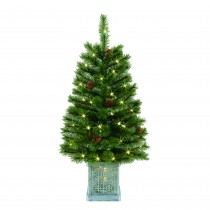 3FT H  FULL HARD NEEDLE ARTIFICIAL PORCH TREE WITH LIHGT