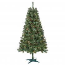 Caoimhe 6FT Sentiments Green Multi-color lights Tree