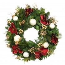 26 inch Christmas Wreath with Ornaments