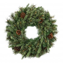 24 inch Christmas Wreath with Pine Needles