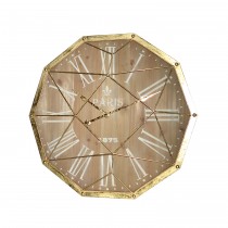 27 Inch Gold Metal Decoration Wall Clock
