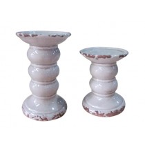 6 Inch Ceramic Candle Holder-Set of 2