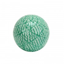3.7 Inch Decorative Ceramic Spheres  Green