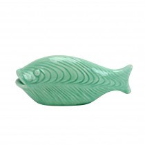 Dara 7.25" Jade colored Decorative Ceramic Fish
