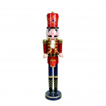 24 Inch Red  Nutcracker Drummer Soldier