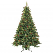 7 Feet. Pre-Lit Berrywood Pine Artificial Christmas Tree