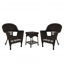 Wicker Chair And End Table Set Without Cushion