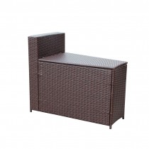 Resin Wicker Cartagena  Curved modular Sectional Storage Side Table