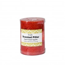 3 x 4 Inch Tritone Red Scented Pillar Candle