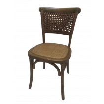 34 InchH Brown Wooden Chair - Set of 2