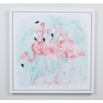 19.68 InchH pink/green 3D canvas wall art