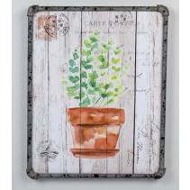 19.7 InchH green/brown canvas wall art