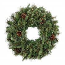24 inch Christmas Wreath with Pine Needles