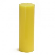 3 x 9 Inch Yellow Citronella Pillar Candle (12pcs/Case) Bulk
