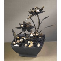 Cadono Metal Flower Tabletop Fountain