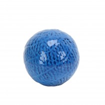 3.7 Inch Decorative Ceramic Spheres  blue