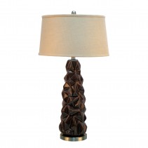 33 InchH Ceramic Table Lamp with Metal Base