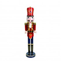 24 Inch Red  Nutcracker Drummer Soldier
