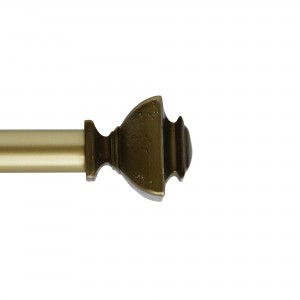 Bruce Adjustable Single Curtain Rod 36 Inch to 72 Inch-Copper