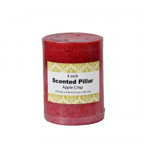 3 x 4 Inch Sld Apple Crisp Scented Pillar Candle