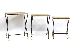 Wooden Folding Table (Set of 3)