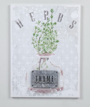 15.74 InchH white/green 3D canvas wall art