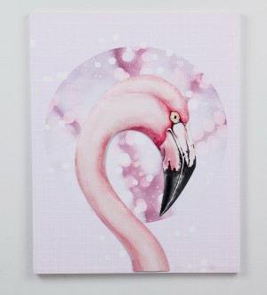 16.53 InchH pink 3D canvas wall art