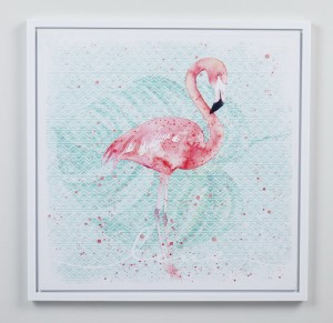 19.68 InchH pink/green 3D canvas wall art