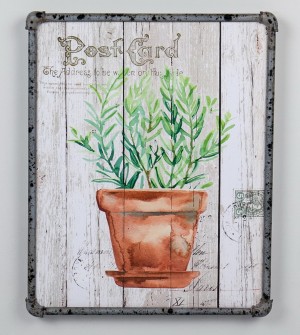 19.7 InchH green/brown canvas wall art
