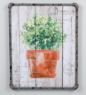 19.7 InchH green/brown canvas wall art