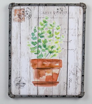 19.7 InchH green/brown canvas wall art