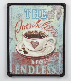 19.7 InchH white/black canvas wall art