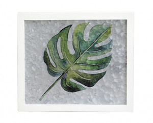 METAL WALL PLAQUE LEAVES DESIGN