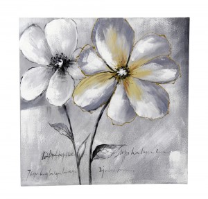 31.5 InchH white, Grey Canvas