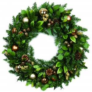 32 inch Christmas Wreath with Ornaments
