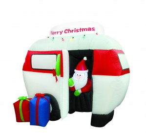 6.5FT Airblown Camper with Santa