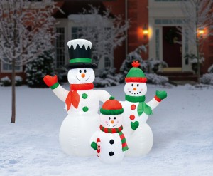 6FT Inflatable Snowman Family