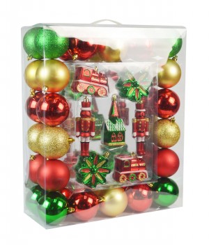 50Pk Christmas Ornament-Mix Color