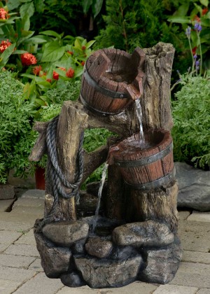 Vat Outdoor/Indoor Water Fountain With Led Light